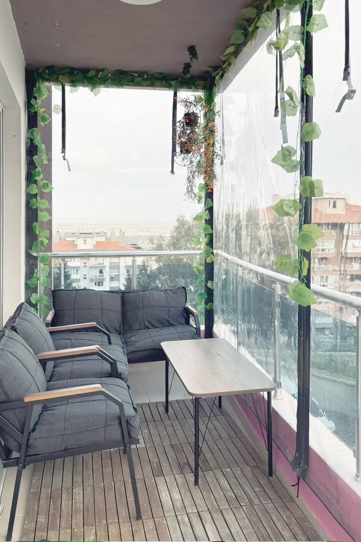 Şeffaf Su Geçirmez Balkon Brandası